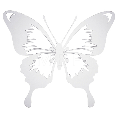 1Pc Acrylic Mirror 3D Butterfly Wall Decorations AJEW-CN0001-34-1