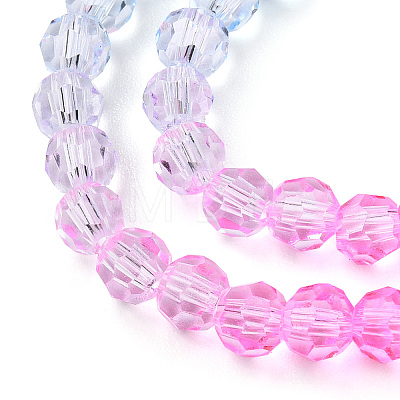 Transparent Glass Beads Strands GLAA-E036-07S-1