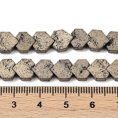 Electroplated Natural Lava Rock Beads Strands G-K388-04A-08-1