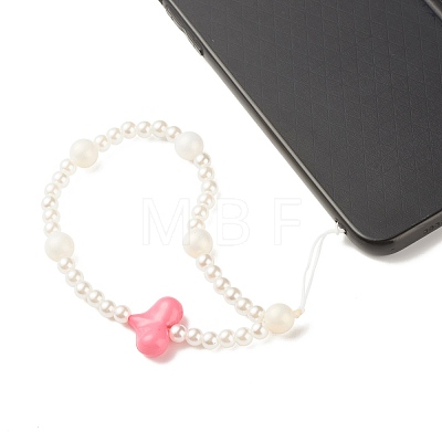 Acrylic Beads Mobile Straps HJEW-JM00682-1