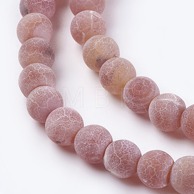 Natural Weathered Agate Beads Strands X-G-G589-6mm-05-1