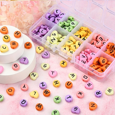 200Pcs 10 Colors Opaque Acrylic Beads SACR-YW0001-43-1