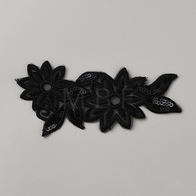 Organza Embroidery Sew on Appliques PATC-WH0008-61H-1