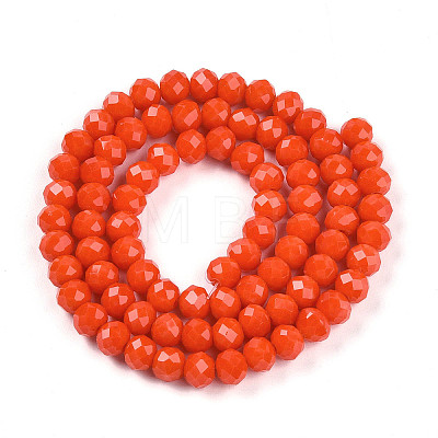 Opaque Solid Color Imitation Jade Glass Beads Strands LS-EGLA-A044-P6mm-D03-1