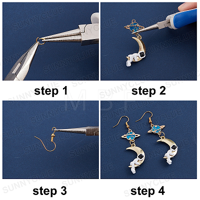 DIY Space Dangle Earring Making Kit DIY-SC0019-50-1