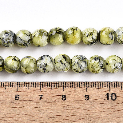 Baking Paint Glass Beads X1-DGLA-N003-8mm-A04-1