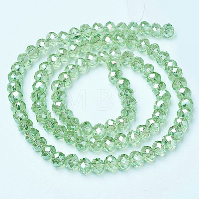 Electroplate Glass Beads Strands EGLA-A034-T6mm-B17-1