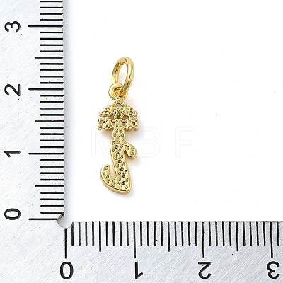 Brass Micro Pave Cubic Zirconia Pendants KK-M273-01G-I-1