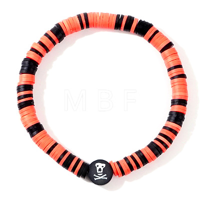 Halloween Polymer Clay Heishi Beads Stretch Bracelets KN1283-12-1