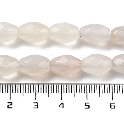 Natural White Agate Beads Strands G-P520-C14-01-1