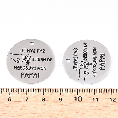 Non-Tarnish 201 Stainless Steel Pendants LS-STAS-T064-38P-13-1