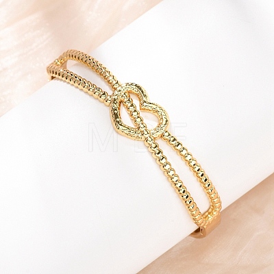 304 Stainless Steel Hinged Bangles for Women BJEW-F527-02G-1