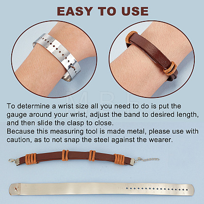 Carbon Steel Bangle Measure Tools AJEW-WH0479-33P-1