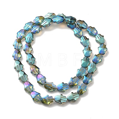 Transparent Electroplate Glass Beads Strands EGLA-F159-FR02-1