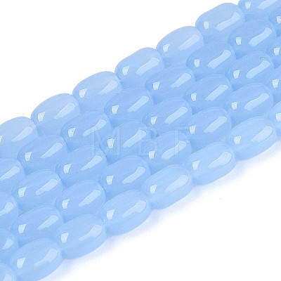 Imitation Jade Glass Beads Strands GLAA-T028-14J-04-1