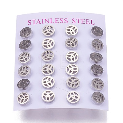304 Stainless Steel Stud Earrings EJEW-N045-02P-1