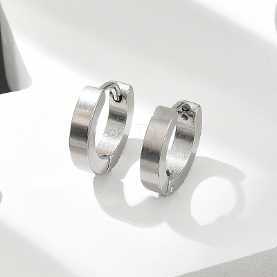 Tarnish Resistant 202 Stainless Steel Huggie Hoop Earrings X-EJEW-O087-09A-P-1