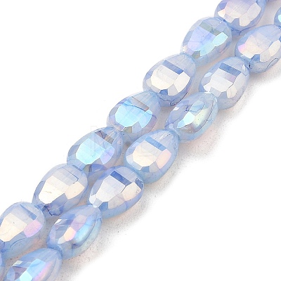 Imitation Jade Glass Beads Strands GLAA-P058-06A-1