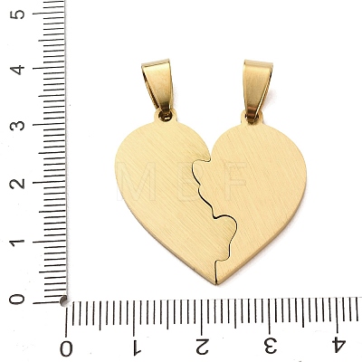 201 Stainless Steel Split Pendants STAS-F368-04G-1