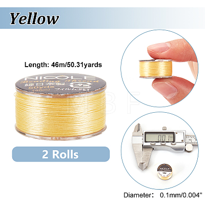 Nylon Beading Thread NWIR-WH0005-10M-1