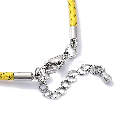 Polyester Cord Braided Bracelet Makings MAK-Z003-01P-08-1