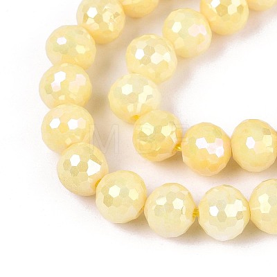 Anti-Tarnish Electroplate Glass Beads Strands GLAA-N056-8mm-05-1