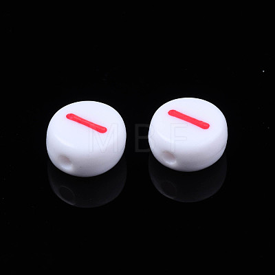 White Opaque Acrylic Beads MACR-T038-18-1-1