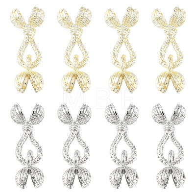 4Pcs Locking Double Brass Bead Tips KK-YW0004-92LG-1