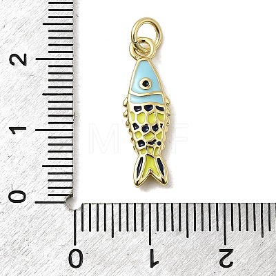 Brass Enamel Pendants KK-A266-39G-02-1