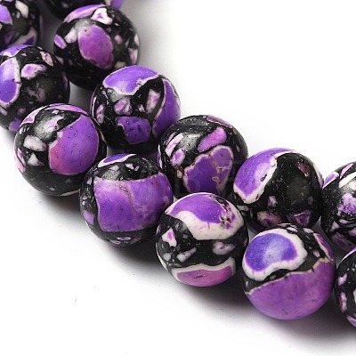 Dyed Natural Howlite Beads Strands G-K368-B01-01-1