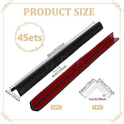 Self-adhesive PVC with Acrylic Anti-collision Strips AJEW-WH0609-874B-1