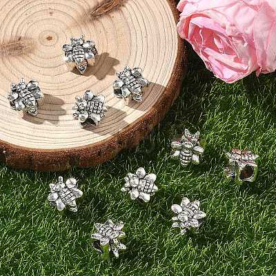 Alloy European Beads X-PALLOY-S079-078AS-1