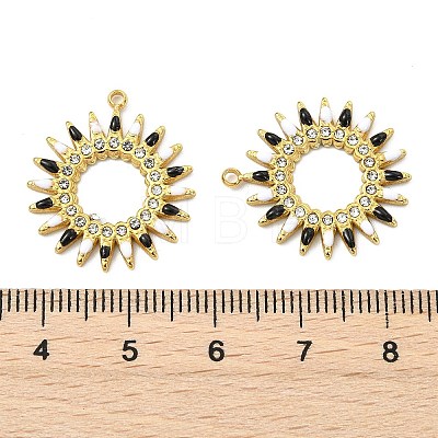 304 Stainless Steel Enamel Pendants STAS-T076-10G-03-1