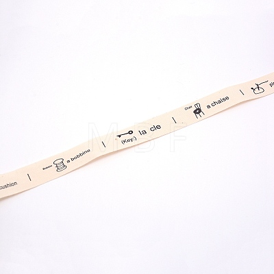 Polycotton(Polyester Cotton) Ribbon OCOR-WH0064-35B-1