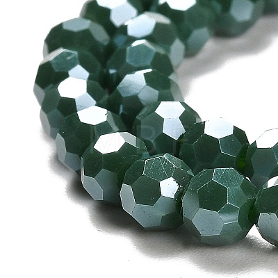 Electroplate Opaque Glass Beads Strands EGLA-A035-P6mm-A06-1