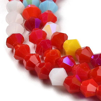 Opaque Solid Color Imitation Jade Glass Beads Strands EGLA-A039-P4mm-L16-1