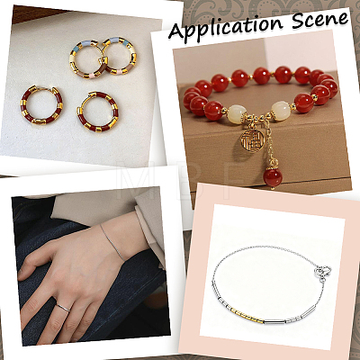 1000Pcs 2 Colors Brass Crimp Beads KK-PA0001-10-1