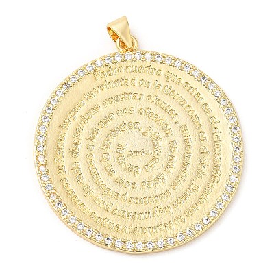Brass with Cubic Zirconia Pendants X-KK-K332-16B-G-1