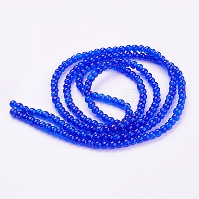Spray Painted Crackle Glass Beads Strands CCG-Q001-4mm-14-1