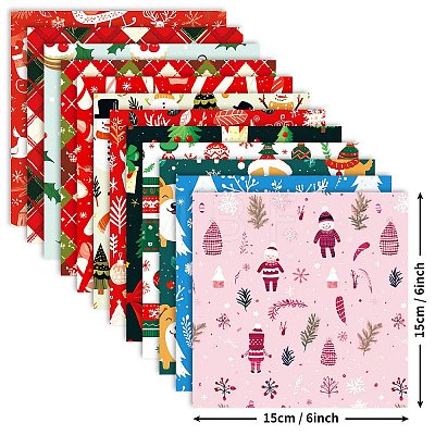 12Pcs Christmas Scrapbook Paper Pads DIY-P085-01D-1