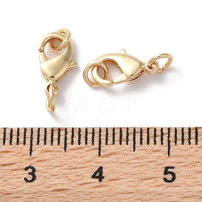 Rack Plating Brass Lobster Claw Clasps KK-F090-26LG-01-1