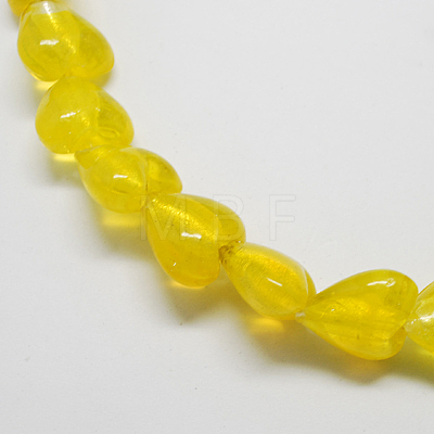 Handmade Silver Foil Glass Beads X-FOIL-R050-28x15mm-M-1