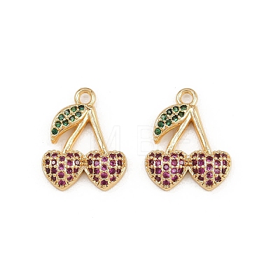 Brass Micro Pave Cubic Zirconia Pendants KK-C115-03D-04G-1