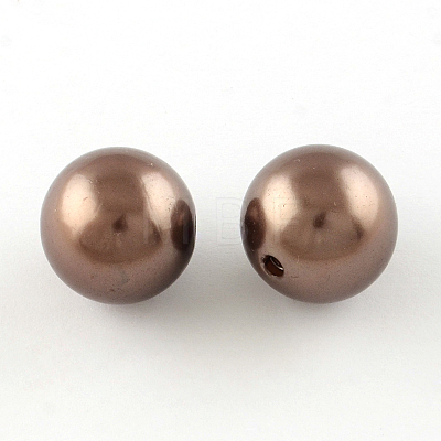 Round ABS Plastic Imitation Pearl Beads OACR-R053-26-1