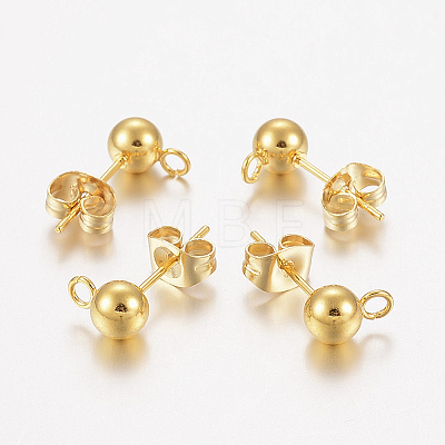304 Stainless Steel Stud Earring Findings LS-X-STAS-F162-49G-1