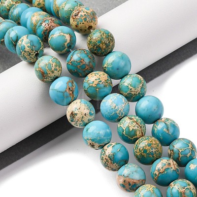 Dyed Natural Regalite/Imperial Jasper/Sea Sediment Jasper Beads Strands G-B124-C03-05-1