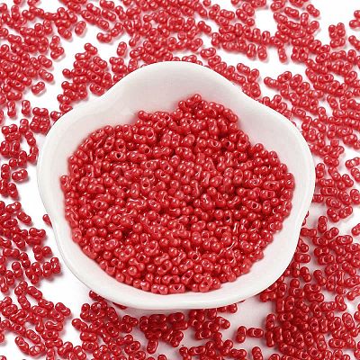 Baking Paint Glass Seed Beads SEED-A033-04S-1