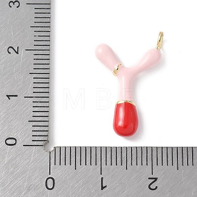 Brass Enamel Pendants KK-E093-03G-Y-02-1