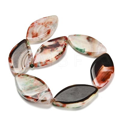 Dyed Natural Fire Crackle Agate Beads Strands G-G203-07-1