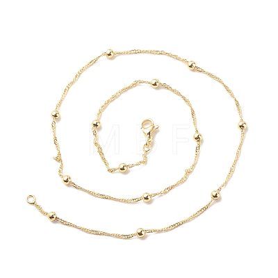 Brass Satellite Chains Necklace for Women NJEW-P265-35G-1